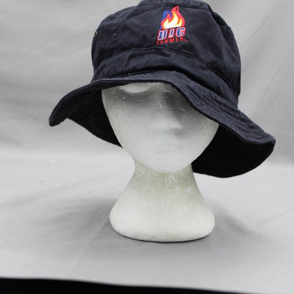 UIC Flames Bucket Hat (VTG) - Black Stitched In Logo - Adult Size XL - Picture 3 of 8